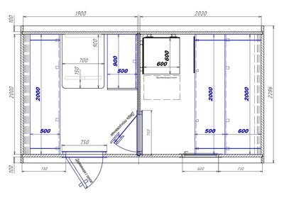 1900х2020 вход слева (стол)