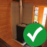 Печь сбоку, с топкой внутри парной