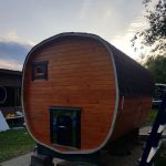 Печь в торце,  с выносной топкой на улицу