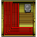 Угловой полок, печь сбоку