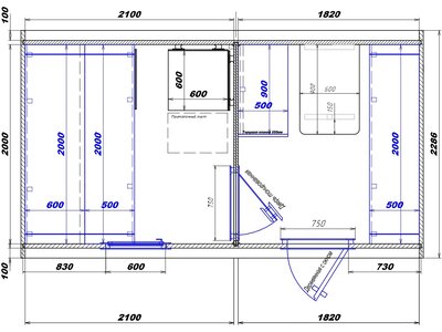 2100х1820 вход справа