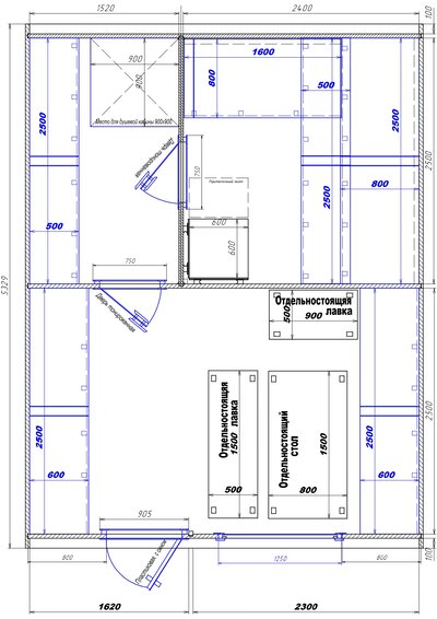 1520х2400-1620х2300 вход слева