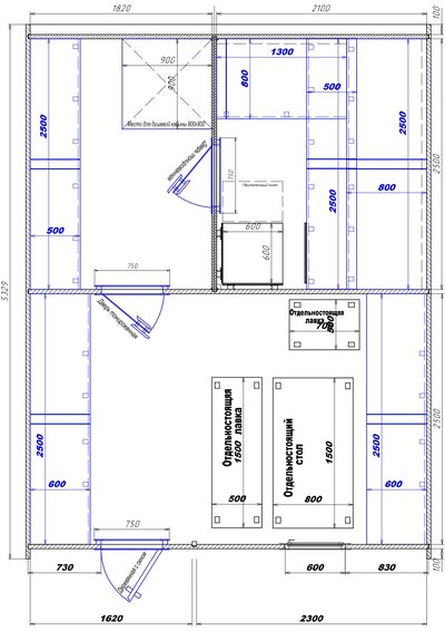 1820х2100-1620х2300 вход слева