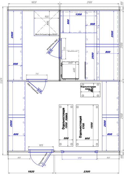1820х2100-1620х2300 вход слева