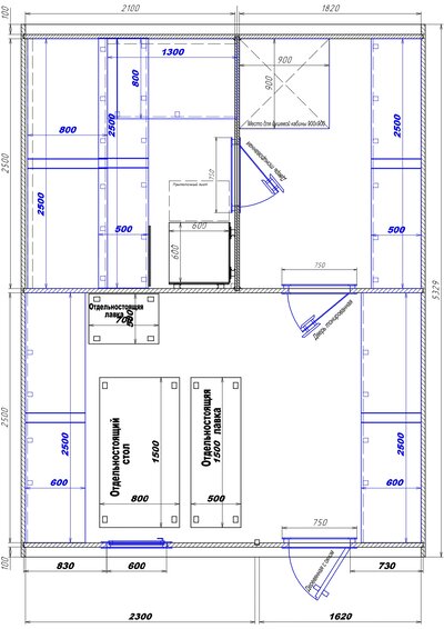2100х1820-2300х1620 вход справа
