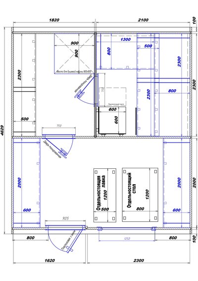 1820х2100-1620х2300 вход слева