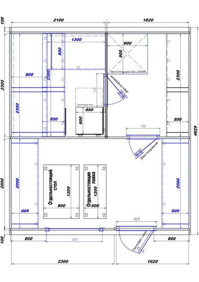 2100х1820-2300х1620 вход справа