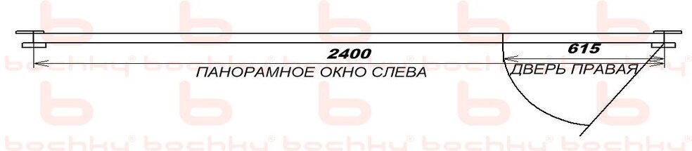 Окно слева с правой дверью