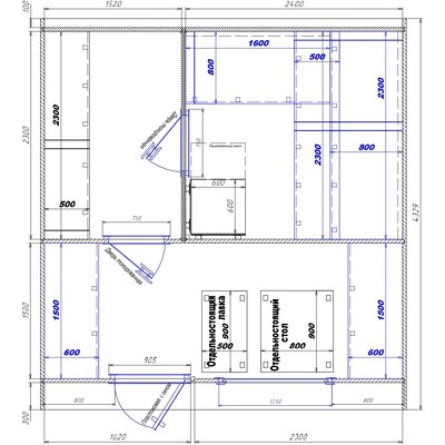 1520х2400-1620х2300 вход слева