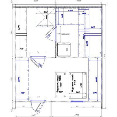 1820х2100-1620х2300 вход слева