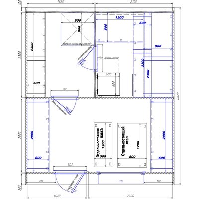 1820х2100-1620х2300 вход слева