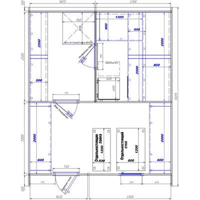 1820х2100-1620х2300 вход слева
