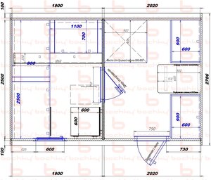 1900х2020 вход справа (душ) 2в
