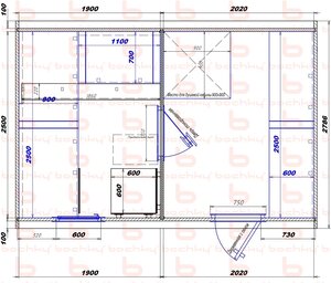1900х2020 вход справа (душ)