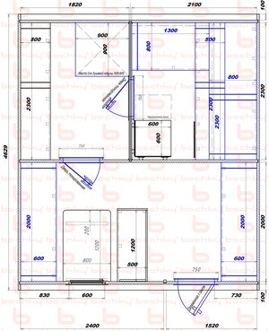 1820х2100-2400х1520 вход справа печь у среднего донышка