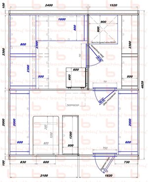 2400х1520-2100х1820 вход справа печь у среднего донышка