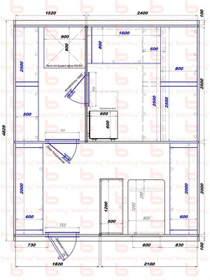 1520х2400-1820х2100 вход слева печь у среднего донышка