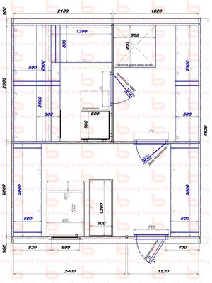 2100х1820-2400х1520 вход справа печь у среднего донышка