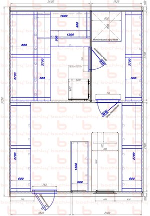 2400х1520-1820х2100 вход слева печь у среднего донышка