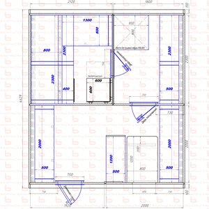 2120х1800-1920х2000 вход слева печь у среднего донышка (2 стола) Вар 2