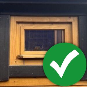 Окно 300×400 с установкой в стене справа