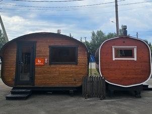 Выставочная площадка бань бочек в Химках